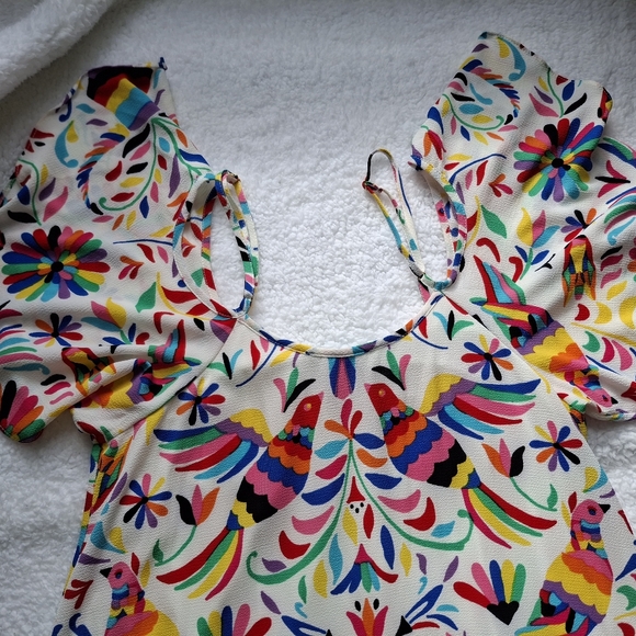 Judith March Colorful Bird Mini Dress-Size Large - Picture 12 of 14